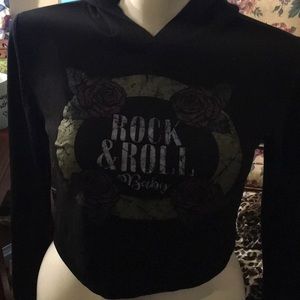 Crop top Rock & Roll print